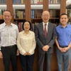 Former Singapore Foreign Minister George Yong-Boon Yeo and his wife Mrs. Jennifer Yeo visit Chairman Fredrick F. Chien